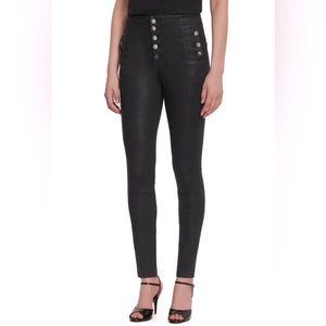 J Brand Natasha High Rise Coated Skinny Jeans